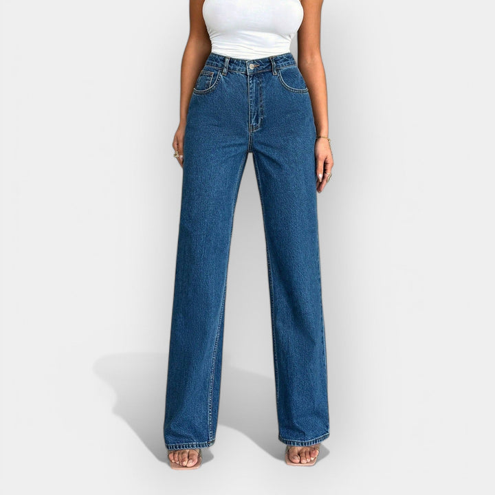 High Waist Jeans with Comfortable Wide Fit