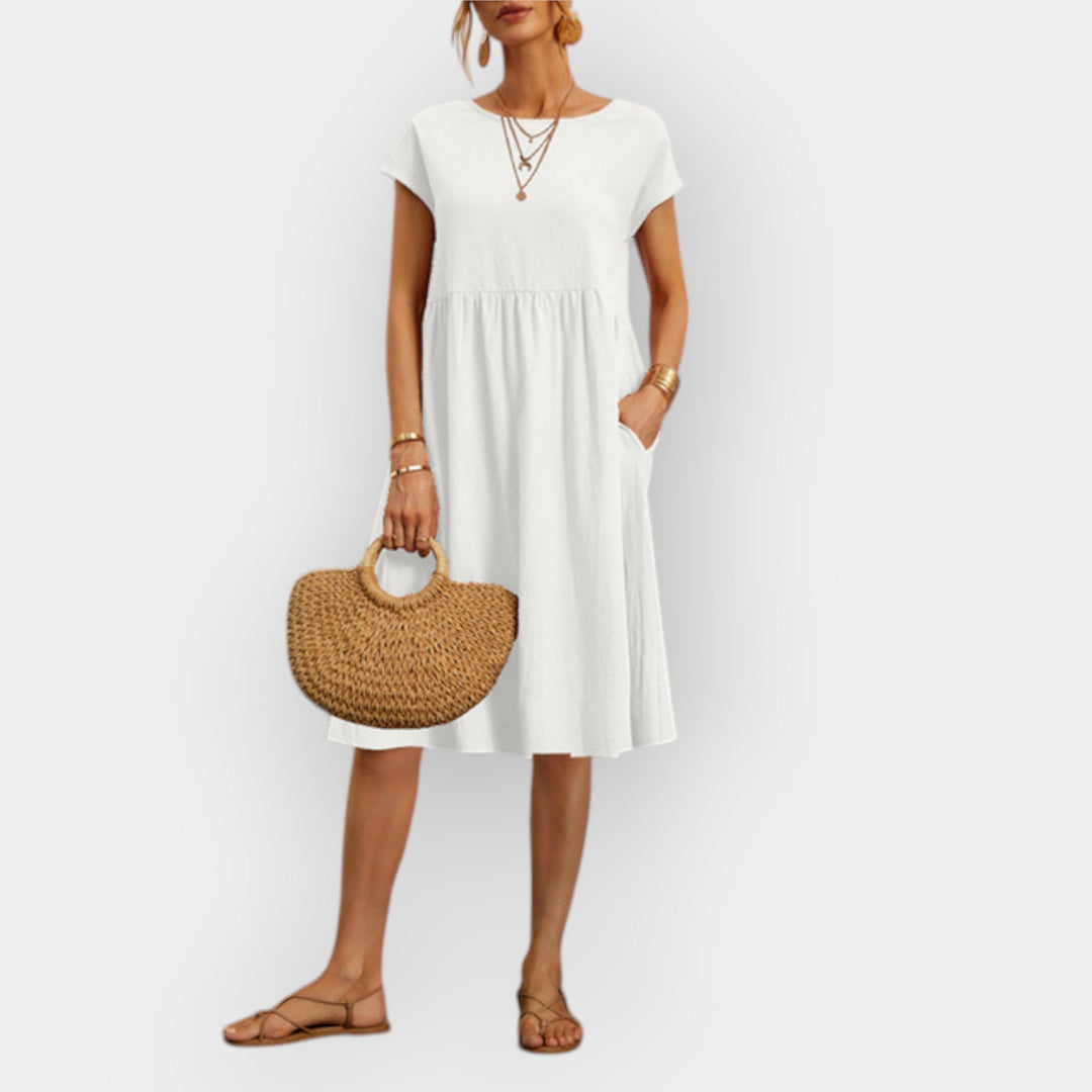 Midi dress with simple lines
