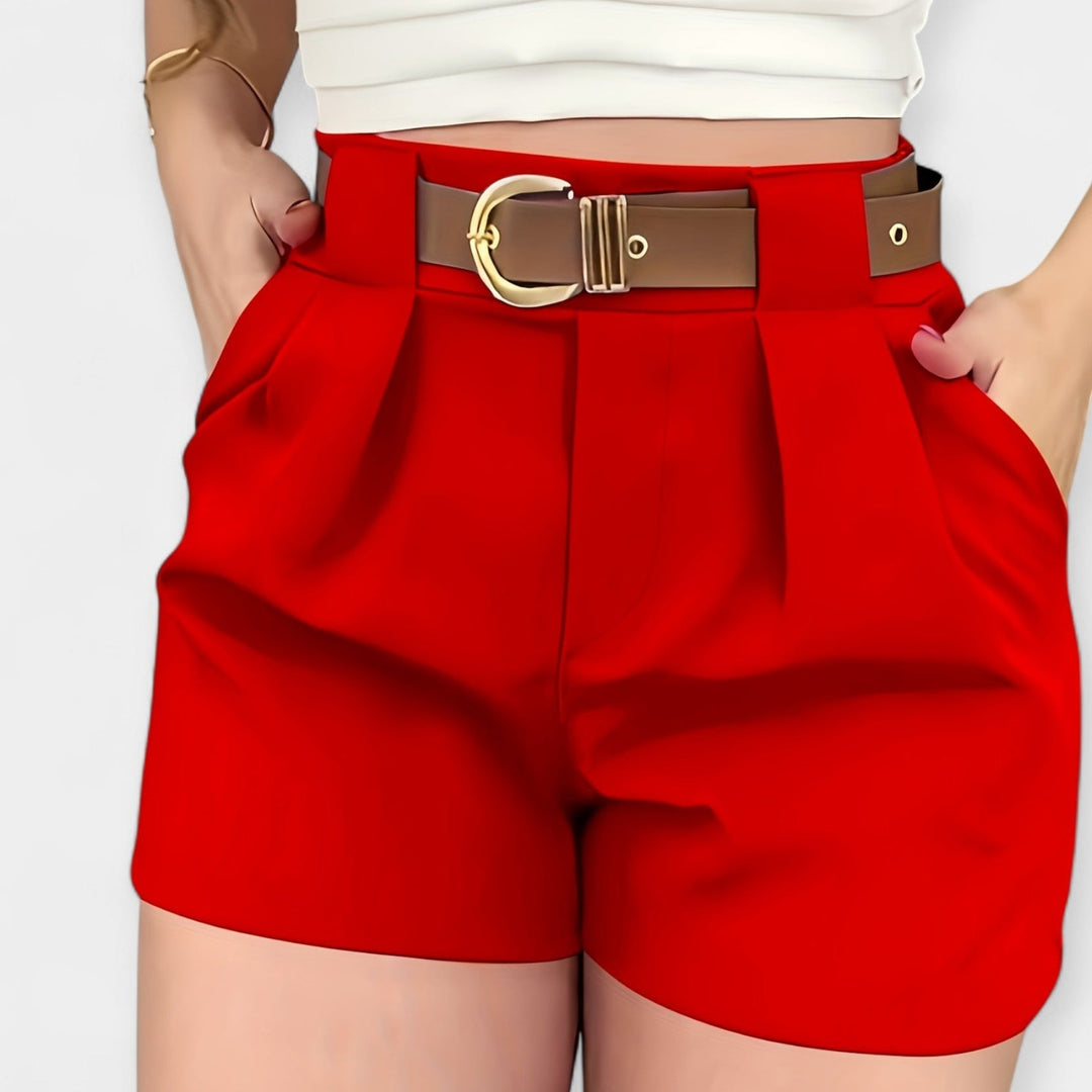 High Waist Pleated Shorts