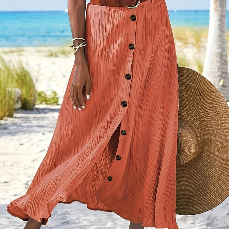 Transparent Midi Skirt with Slit