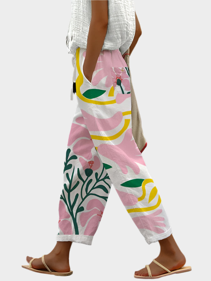 Relaxed Pants with Pattern