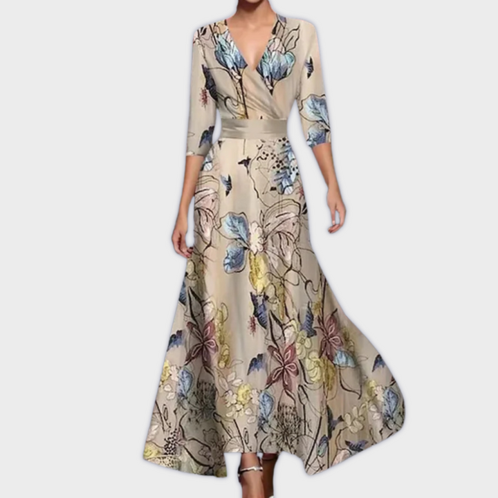 Edwina - Handmade Long Dress in High-Quality Fabric