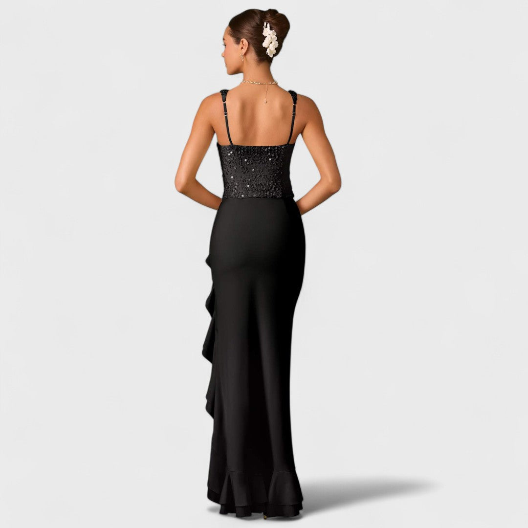 Bella - Satin Corset Dresses with Ruffles