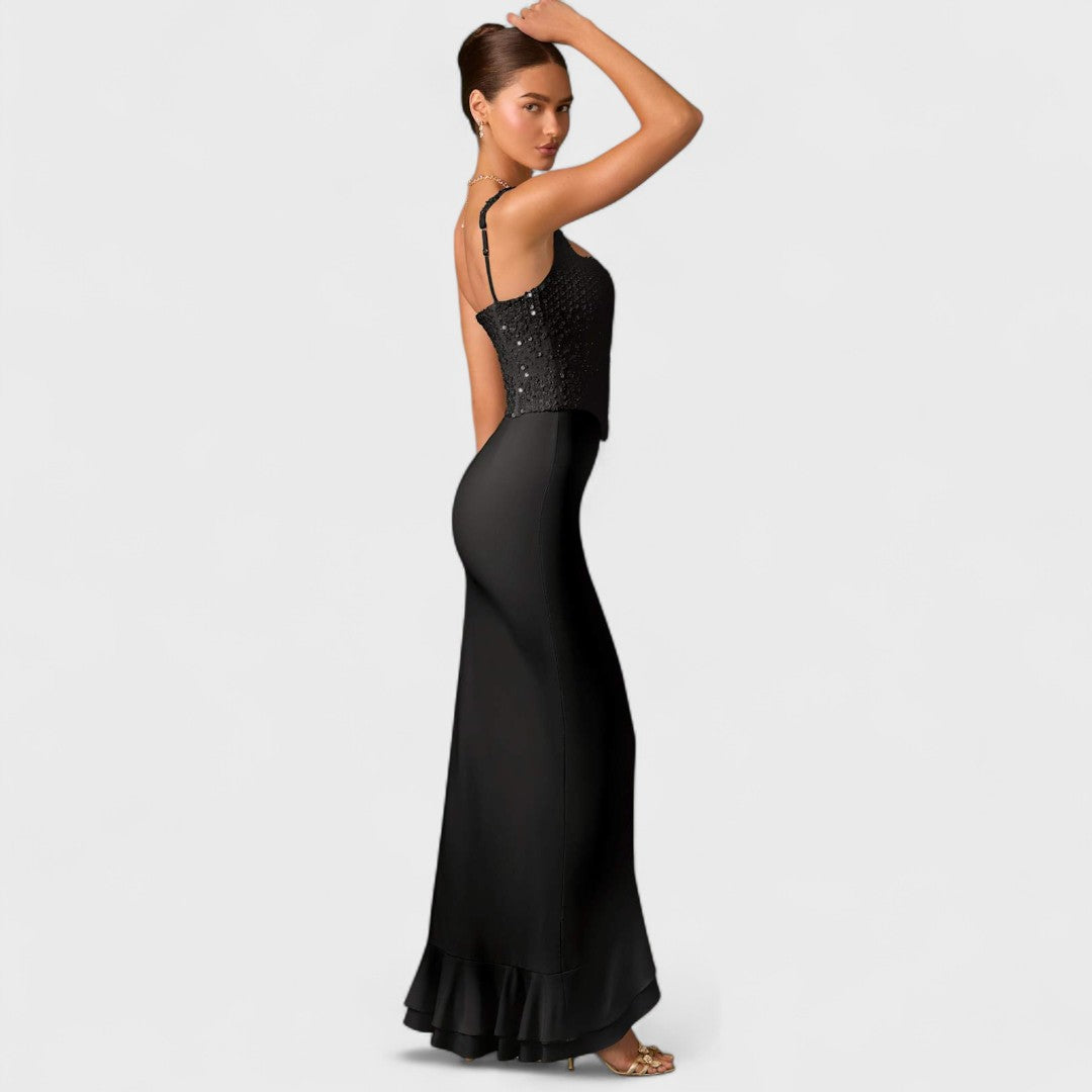 Bella - Satin Corset Dresses with Ruffles