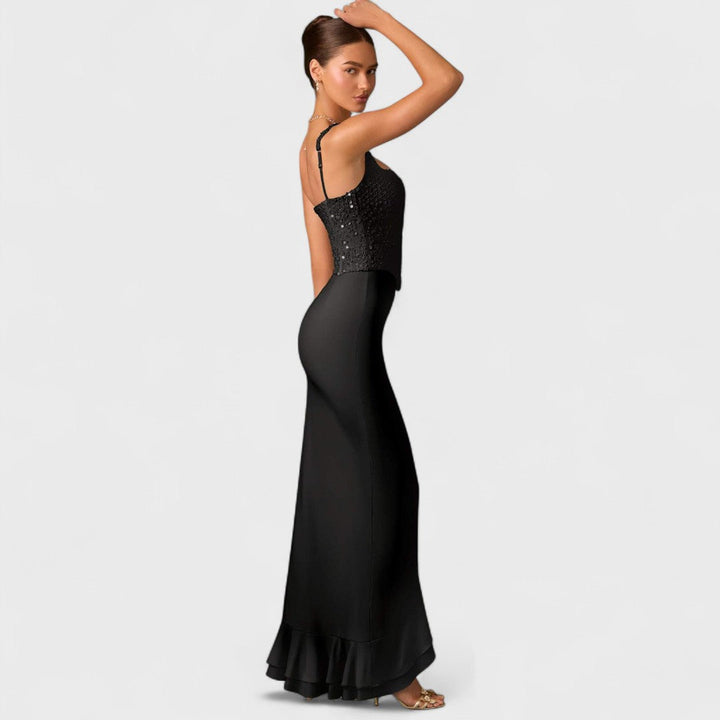 Bella - Satin Corset Dresses with Ruffles