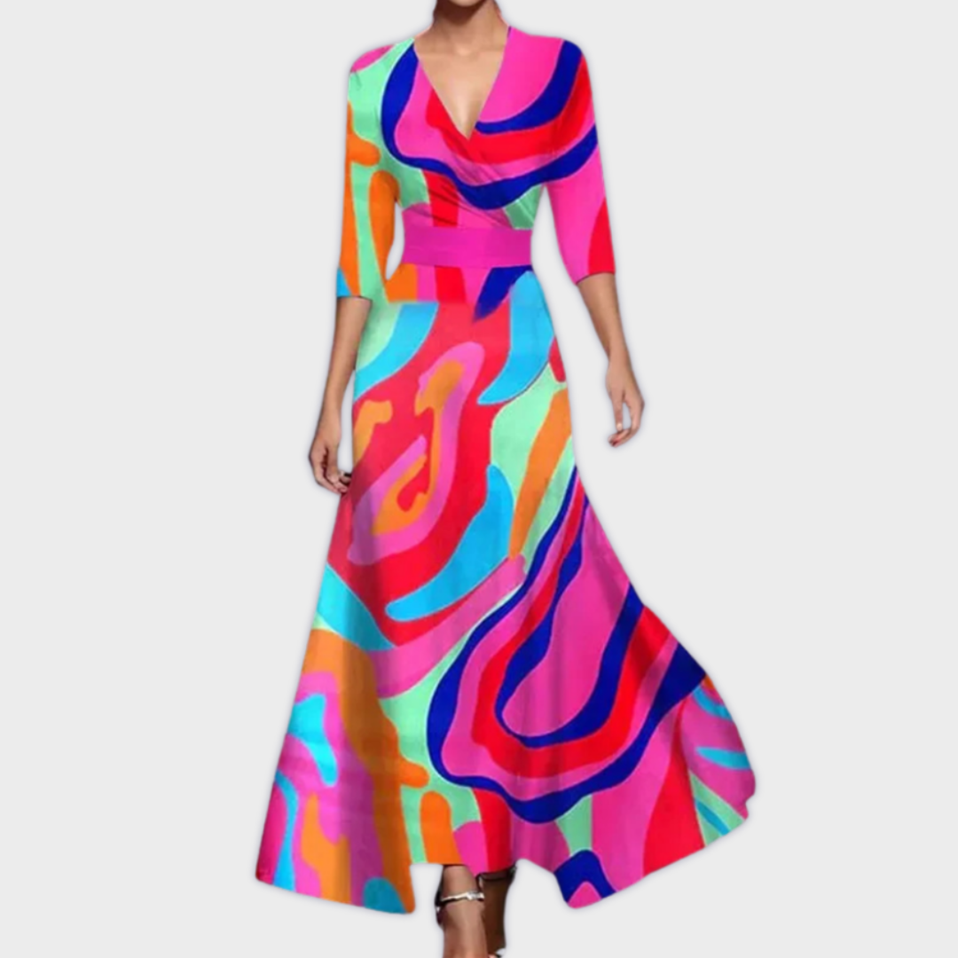 Edwina - Handmade Long Dress in High-Quality Fabric