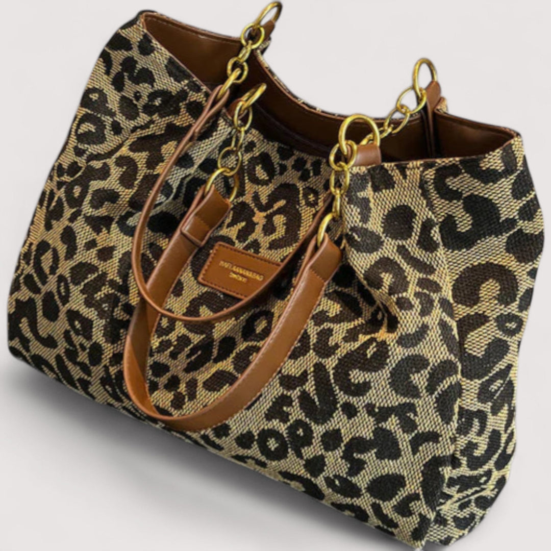 Alma – Leopard Canvas Shopping Bag