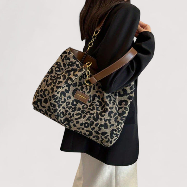 Alma – Leopard Canvas Shopping Bag