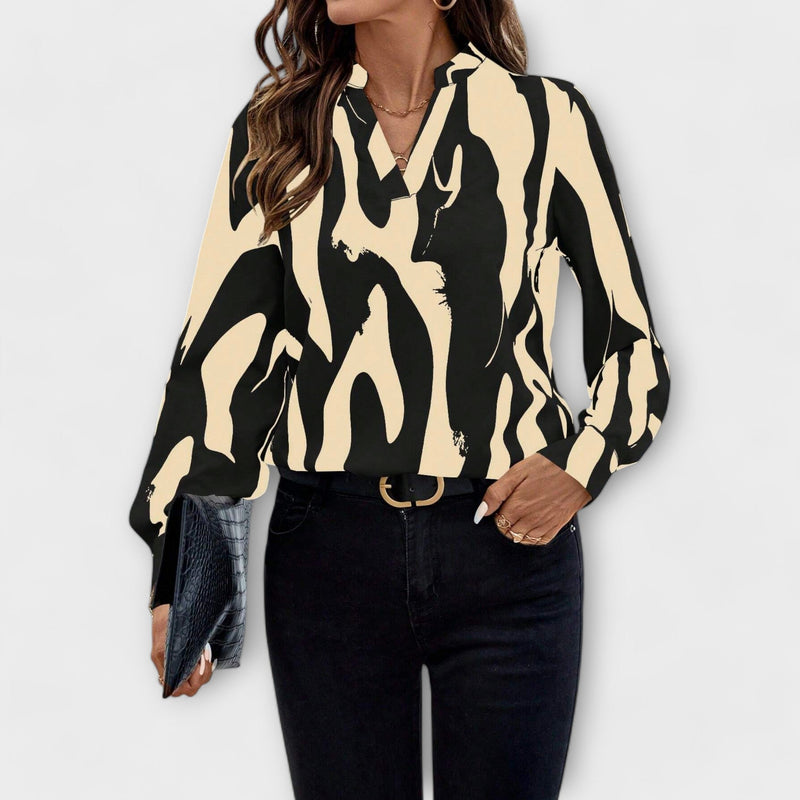 Graphic Pattern T-Shirt with Elegant Design