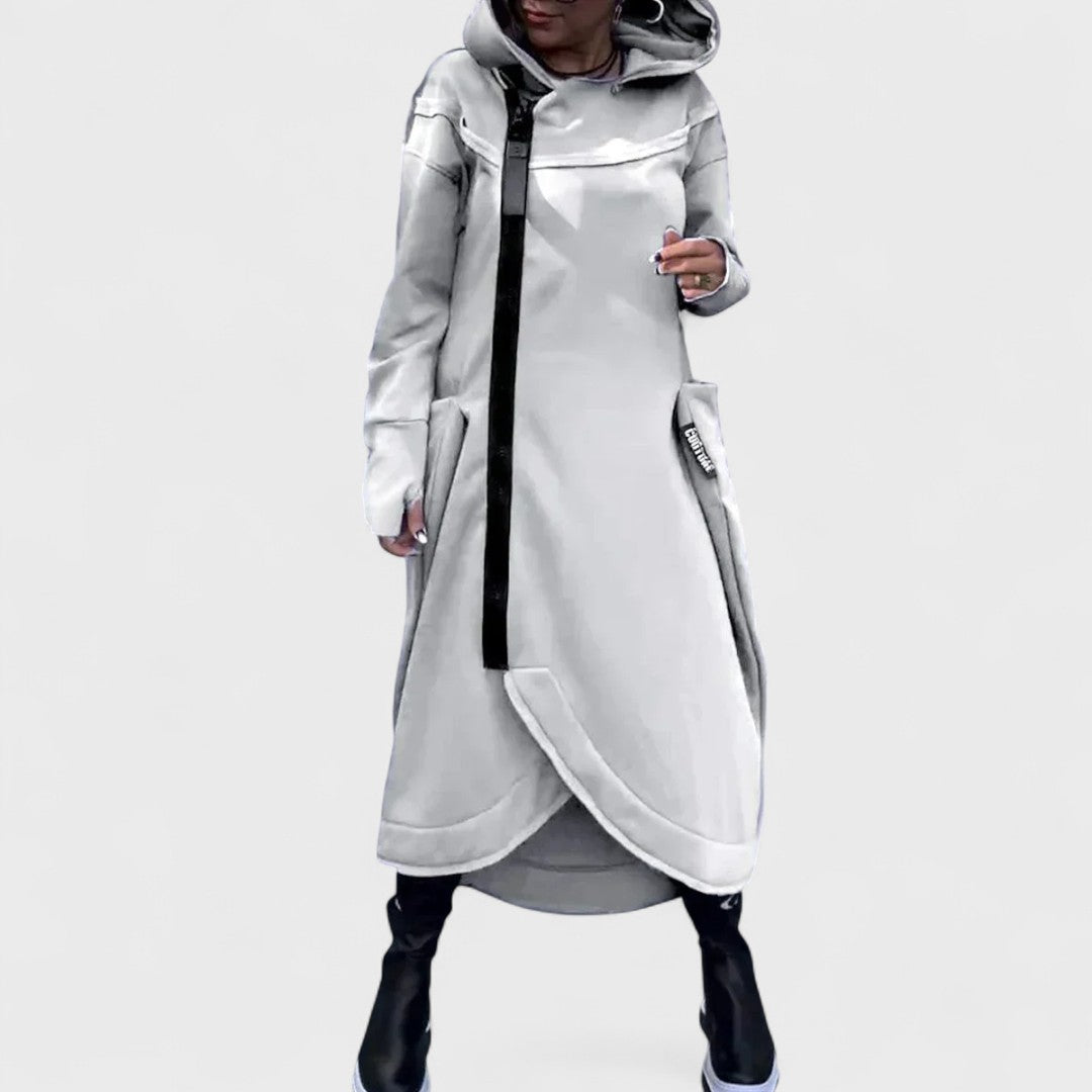 Mana - Long Zip-Up Hoodie in Lightweight, Breathable Fabric