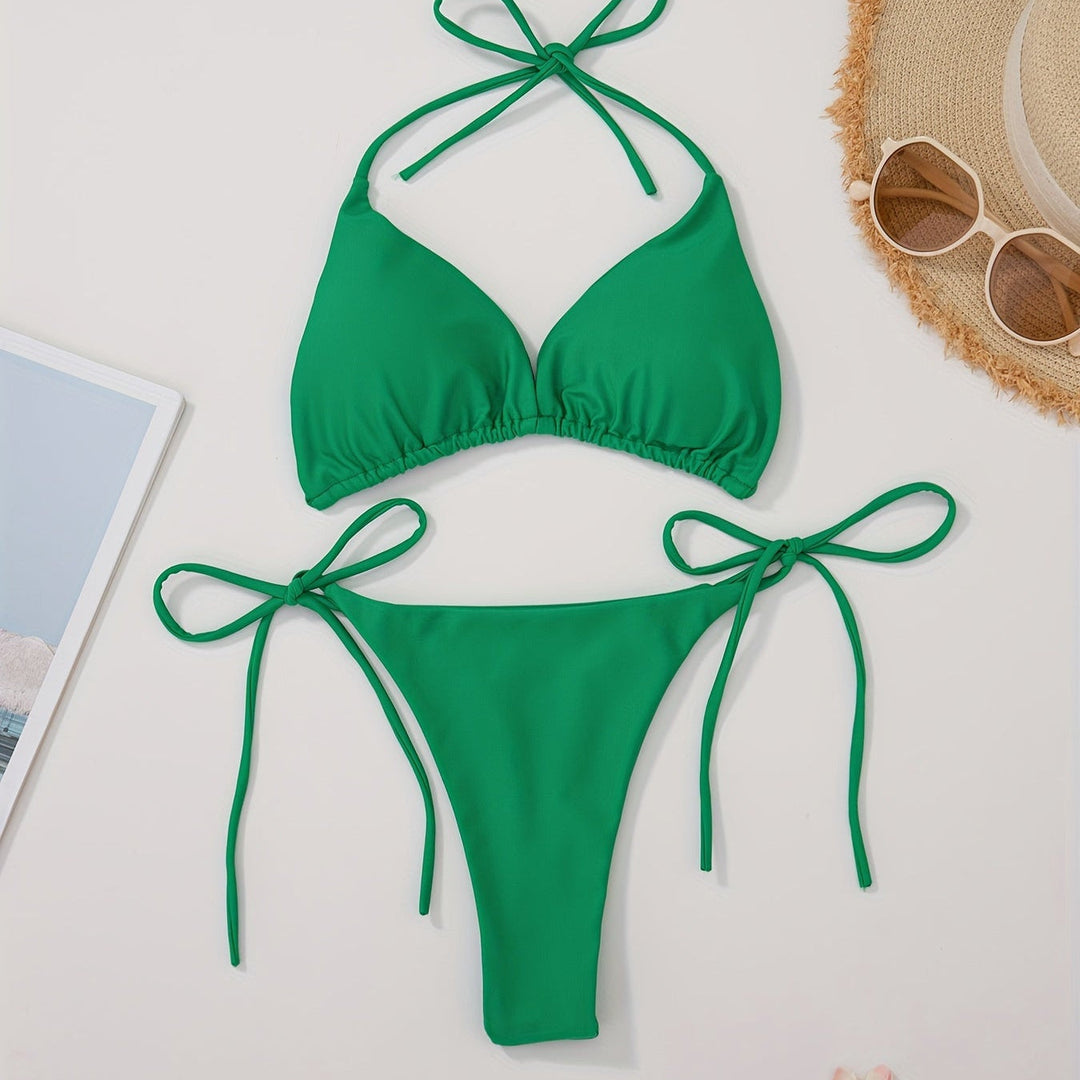 Bikini with Halterneck and V-Cut