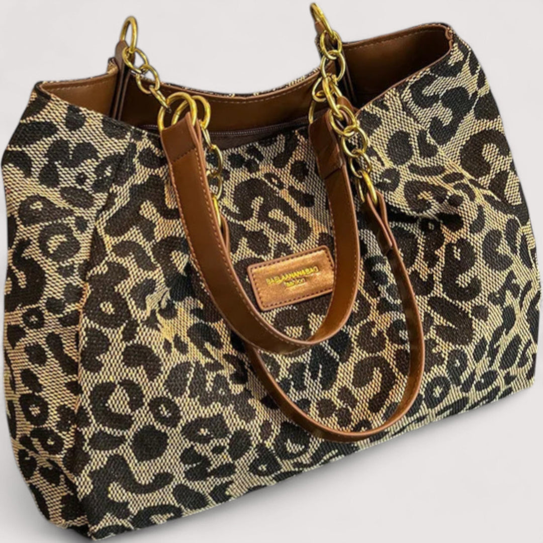 Alma – Leopard Canvas Shopping Bag