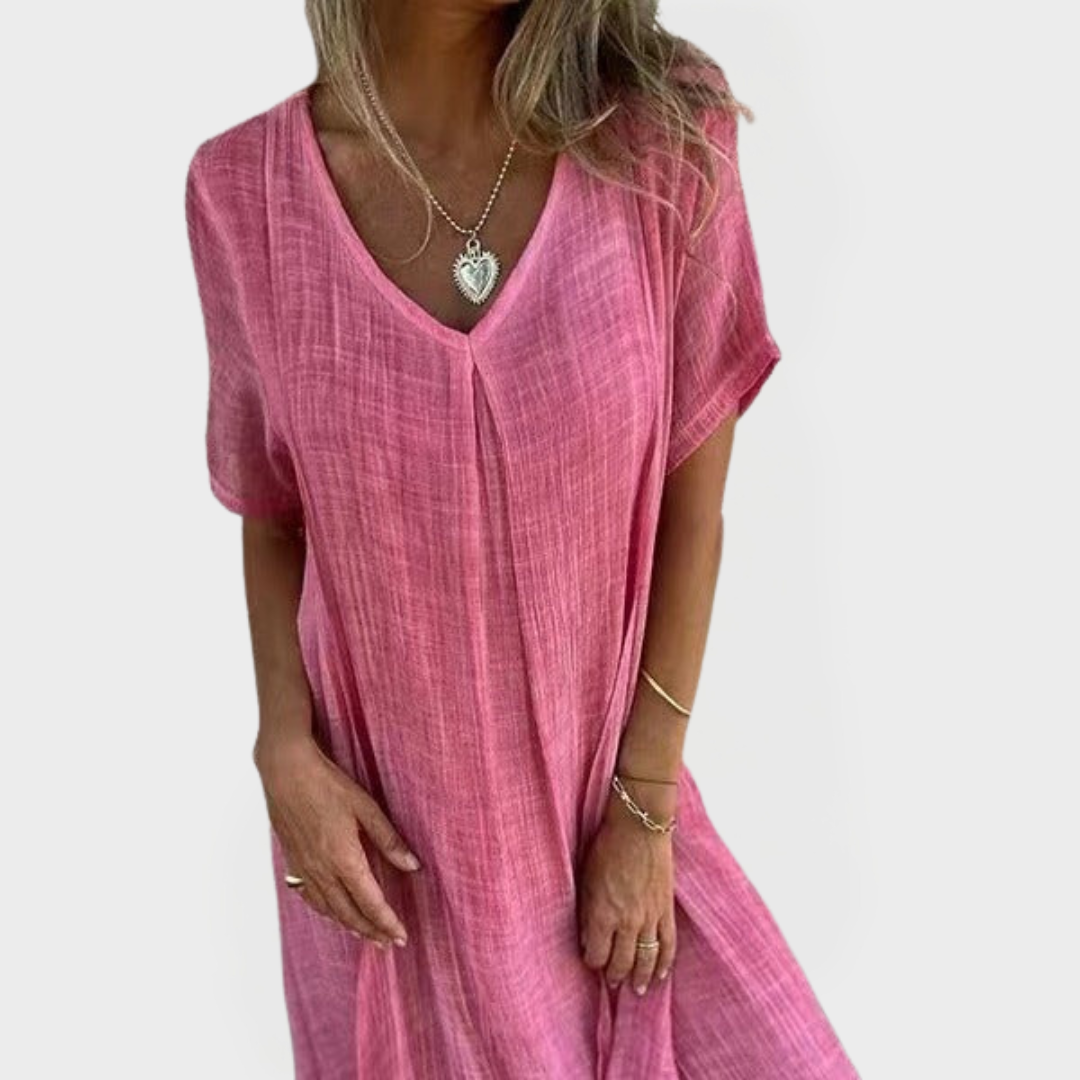 Dress with V-Neck