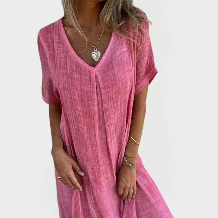 Dress with V-Neck