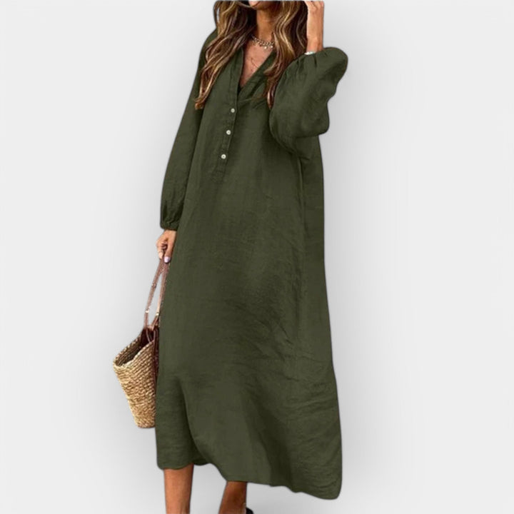 Elegant Linen Jumpsuit with Stylish Line
