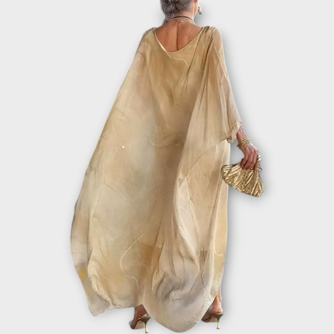 Maxi Kaftan with Transparent Structure