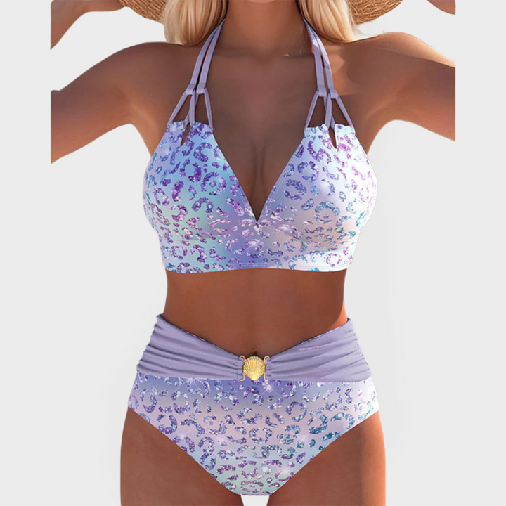 Patterned Bikini with Bra
