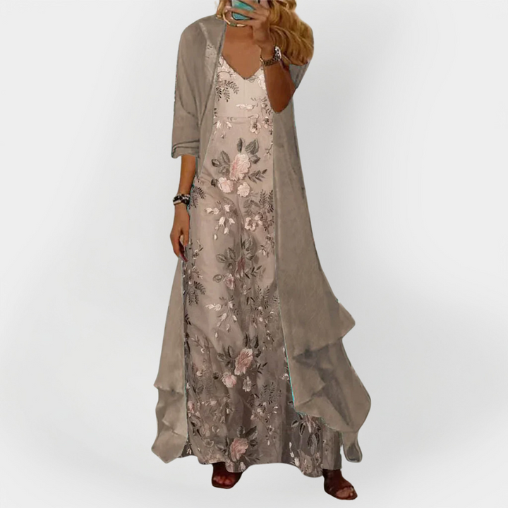 Maxi Dress with Jacket (2-Piece Set)
