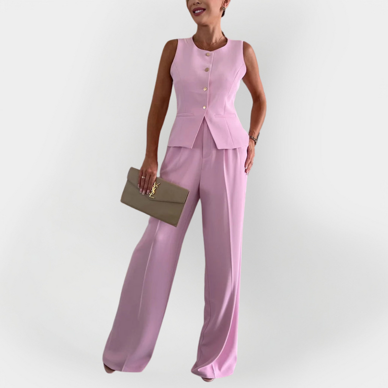 Elegant Pantsuit with Sleeveless Top