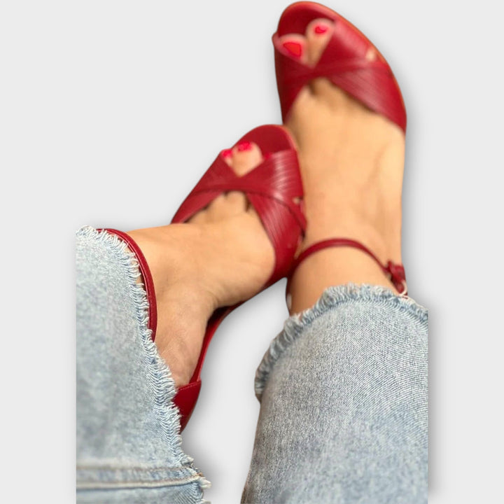 Sandal with Pointed Heel