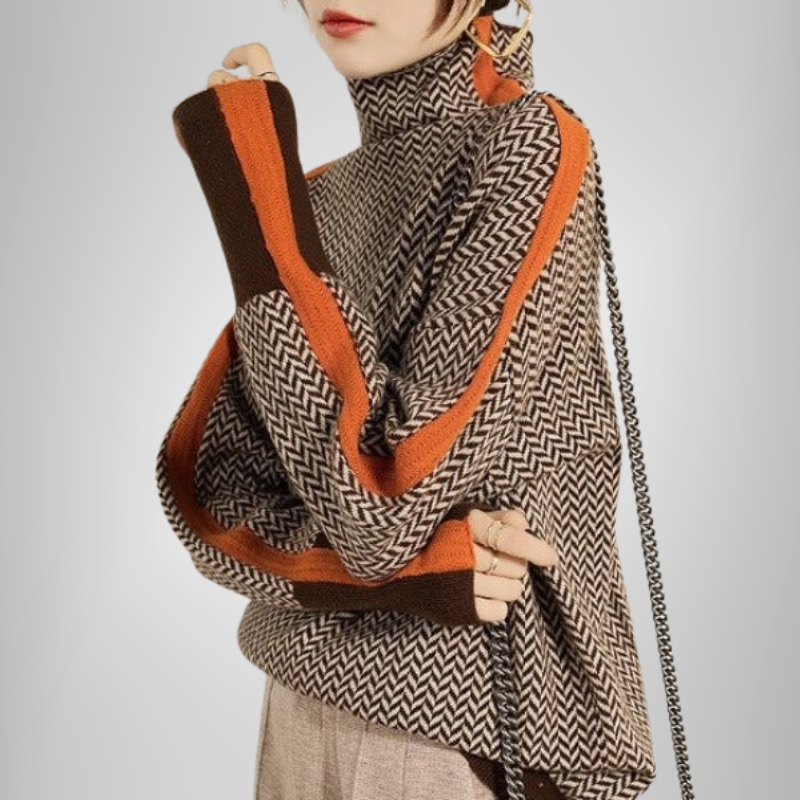 Clarabella - High Neck Mélange Sweater