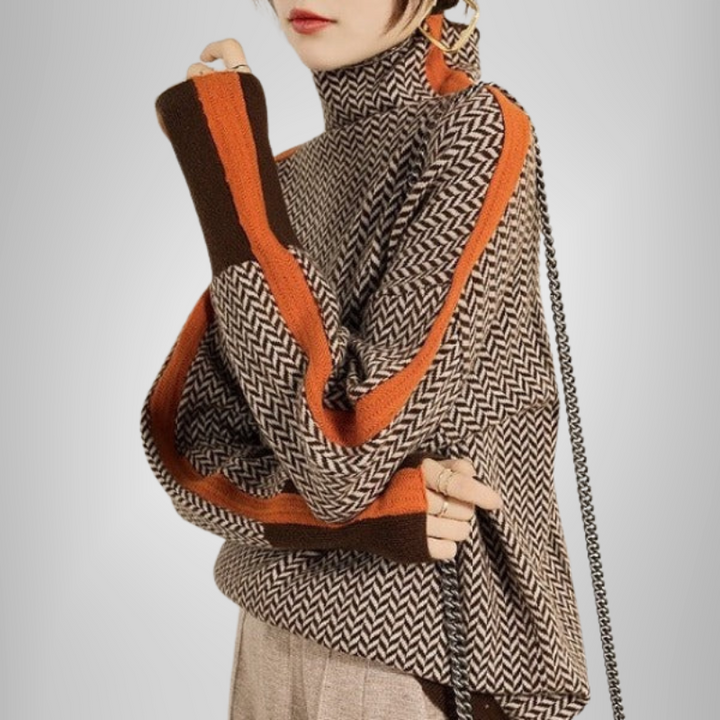 Clarabella - High Neck Mélange Sweater