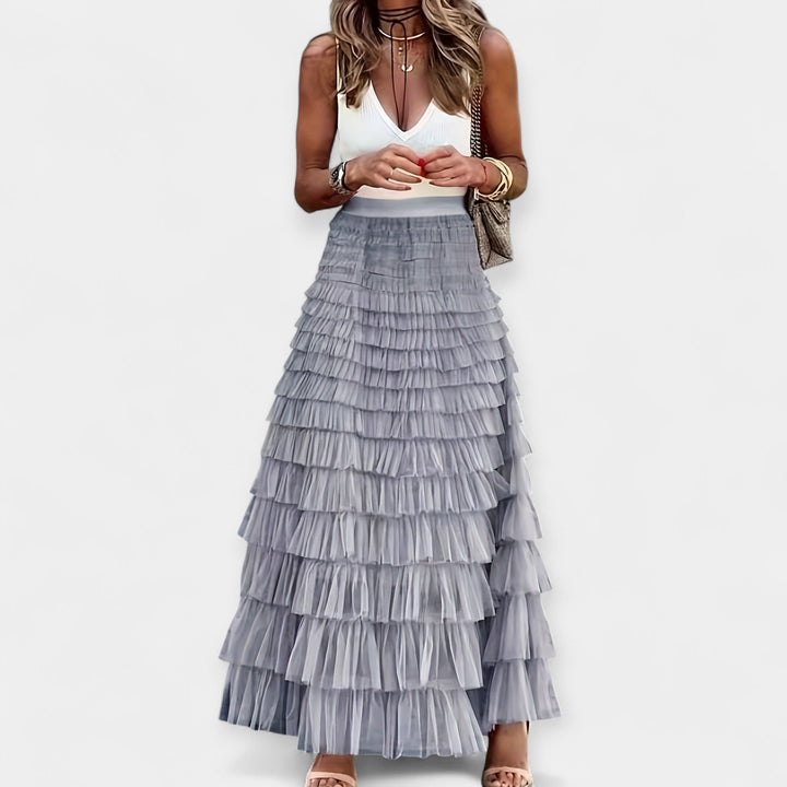 Boho Skirt with Net Satin Edge
