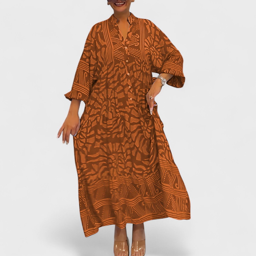 Ava – Dress with Artistic Print