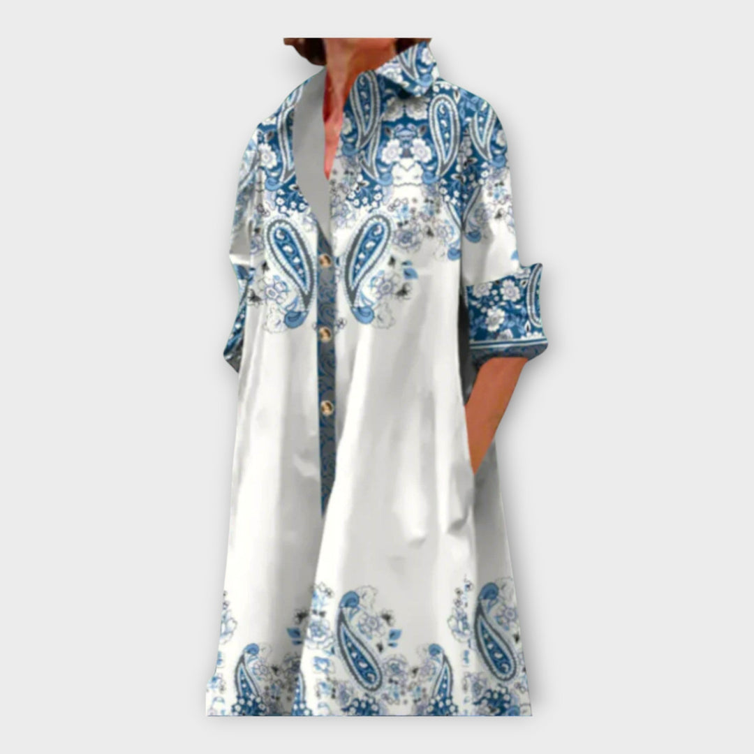 Handmade Dress with Geometric Pattern