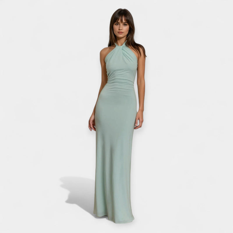 Maxi Dress with Collar Tie