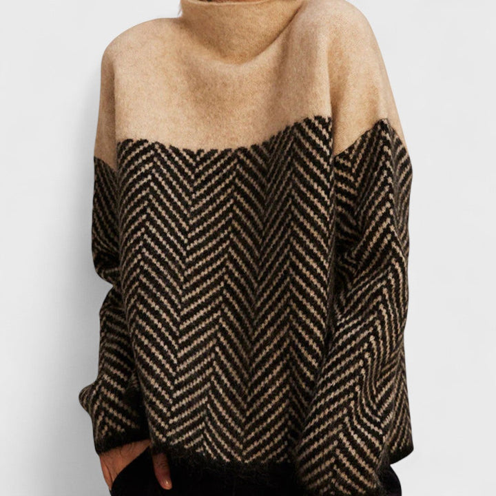 Malene - High Neck Cotton Sweater