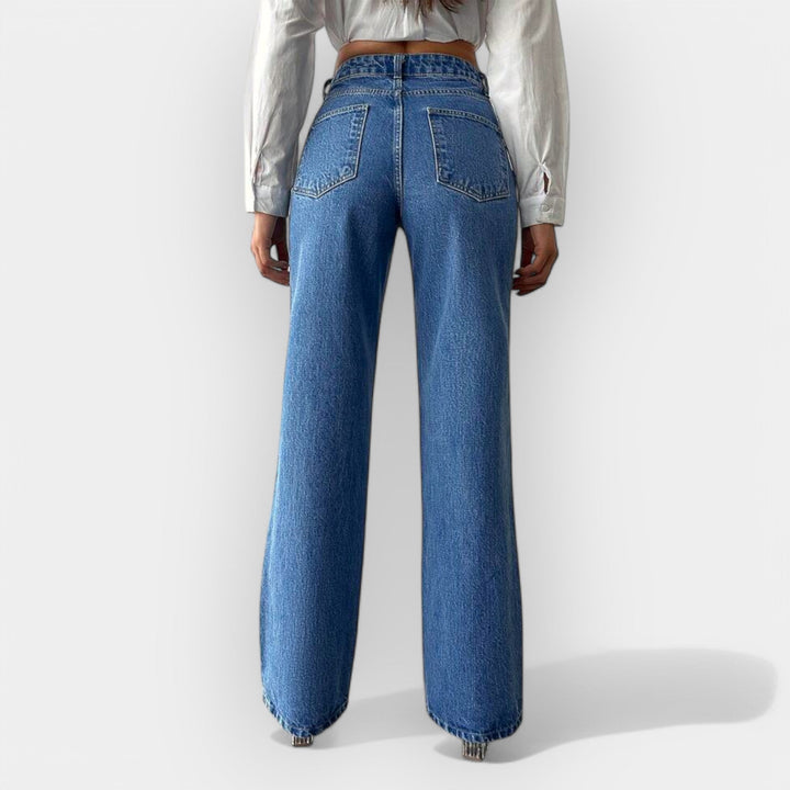 High Waist Jeans with Comfortable Wide Fit