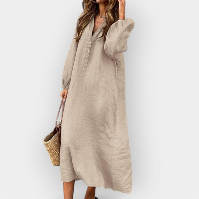 Elegant Linen Jumpsuit with Stylish Line