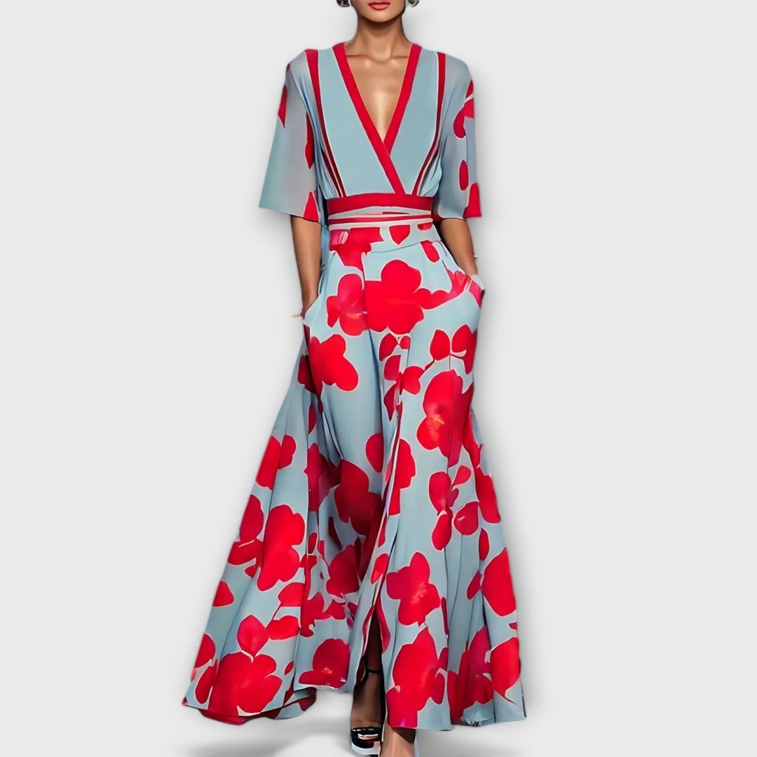Elise - Elegant floral bodycon dress