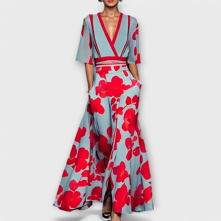 Elise - Elegant floral bodycon dress