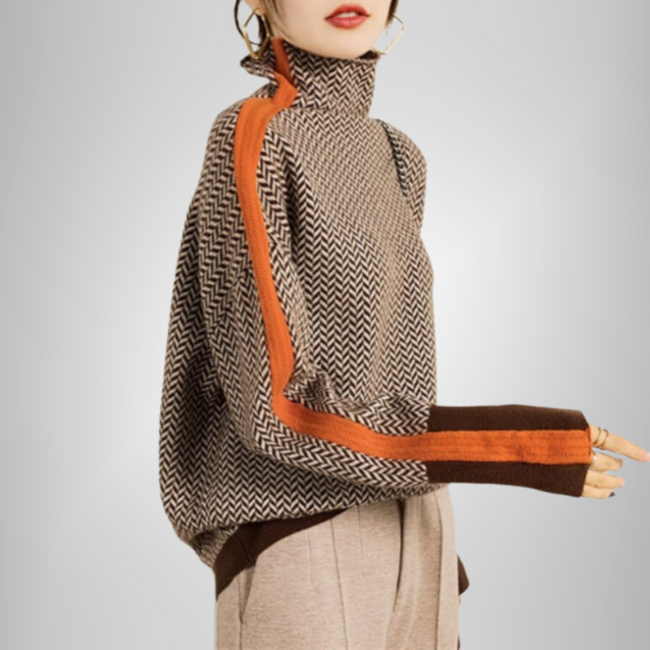 Clarabella - High Neck Mélange Sweater