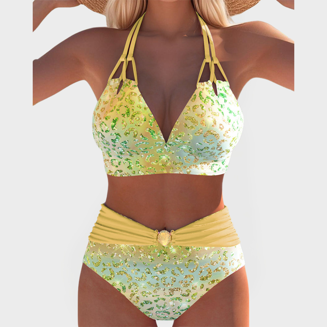 Patterned Bikini with Bra