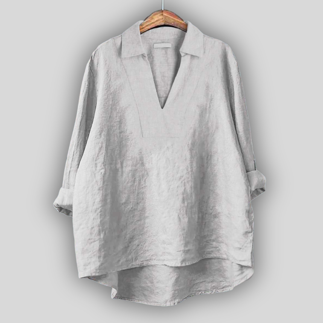 Lined Blouse Silver Elegance