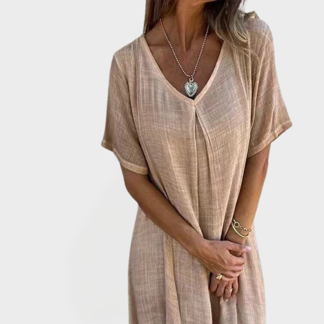 Dress with V-Neck
