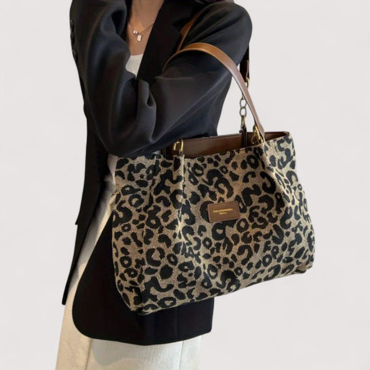 Alma – Leopard Canvas Shopping Bag