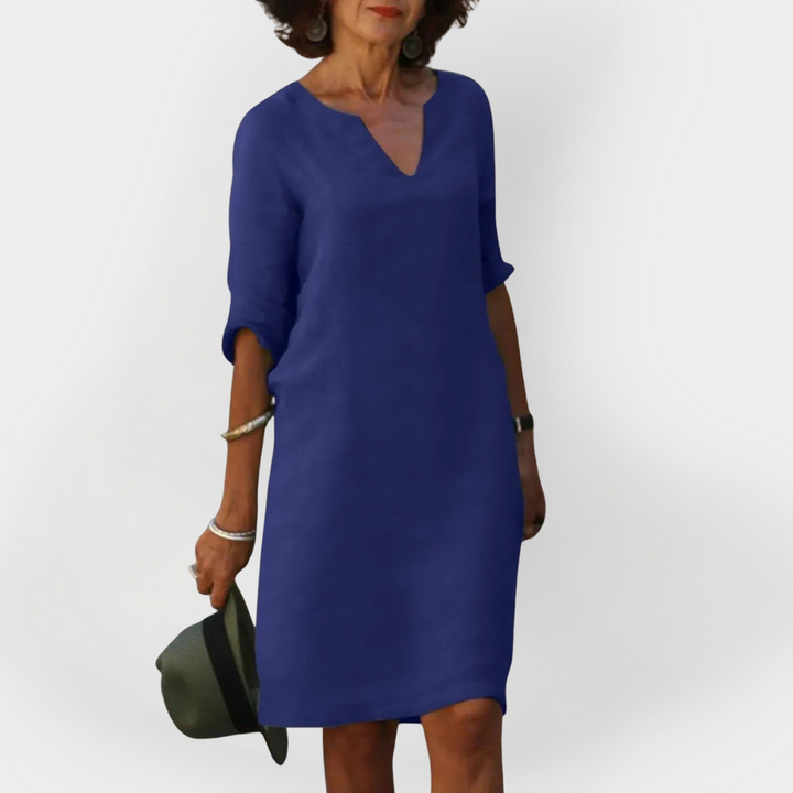 Everyday Dress with V-Neck