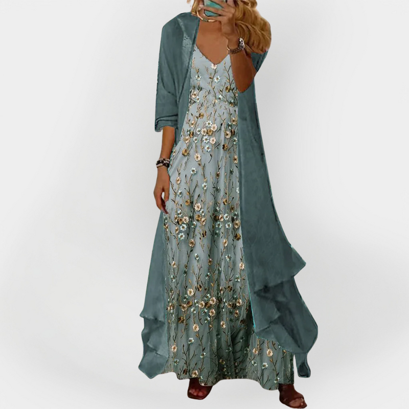 Maxi Dress with Jacket (2-Piece Set)