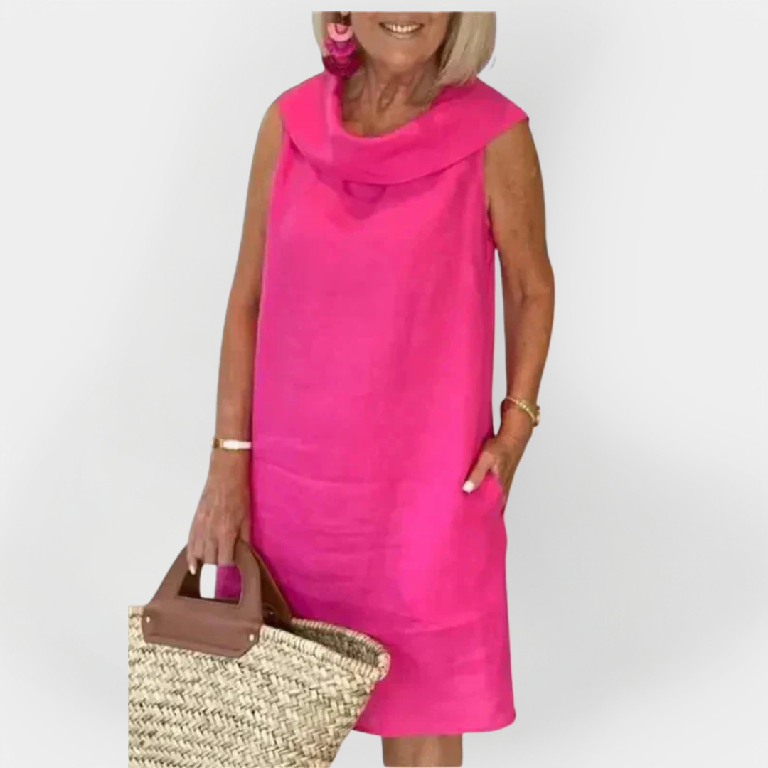 Dress with Cross Collar