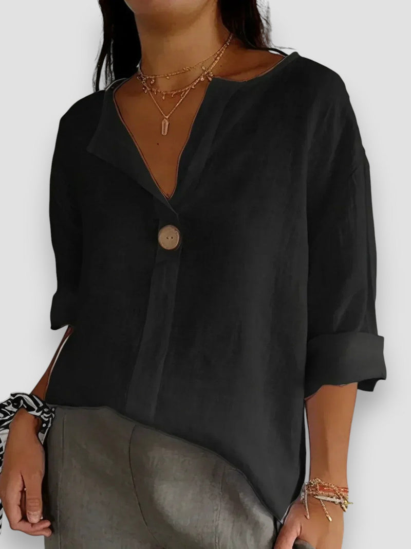 Tessa - Casual Blouse with V-Neck