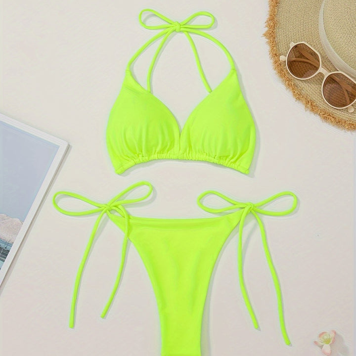 Bikini with Halterneck and V-Cut