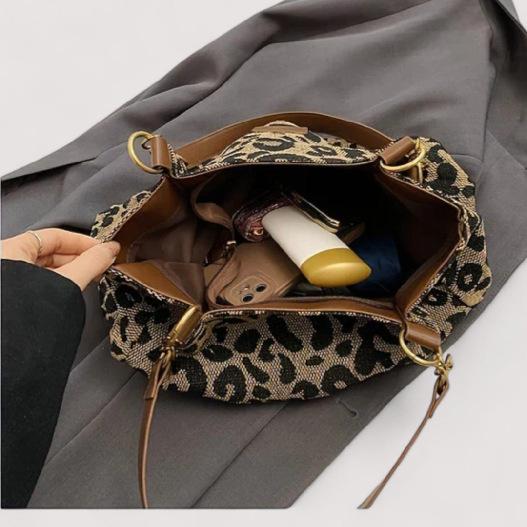 Alma – Leopard Canvas Shopping Bag