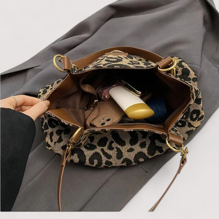 Alma – Leopard Canvas Shopping Bag