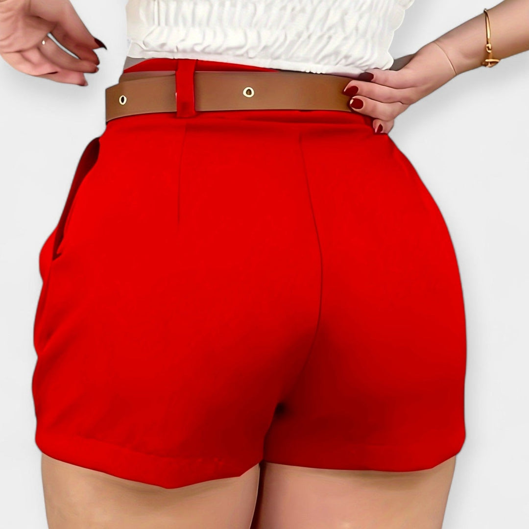 High Waist Pleated Shorts