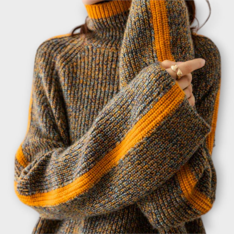 Breseis - Vintage High Neck Sweater