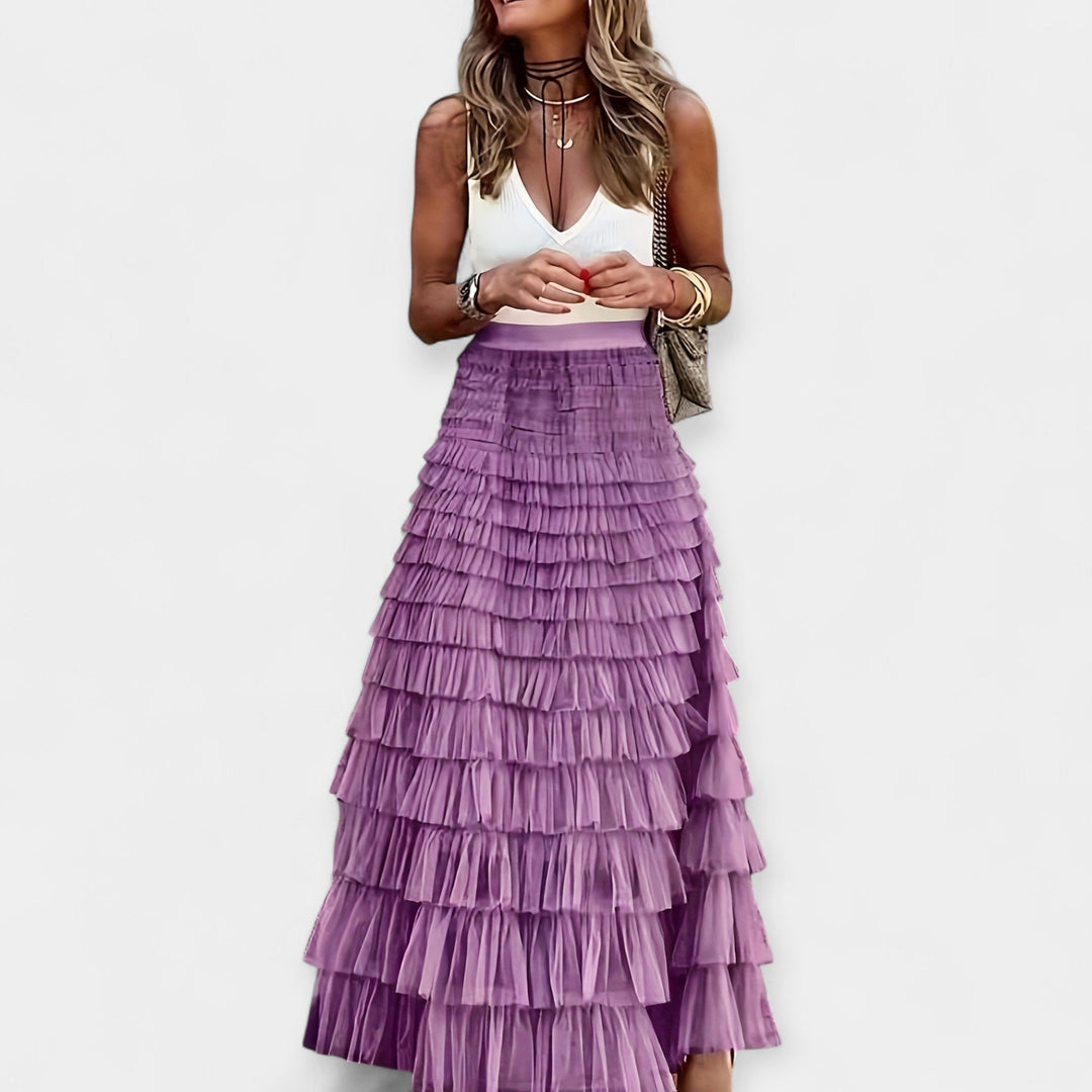 Boho Skirt with Net Satin Edge